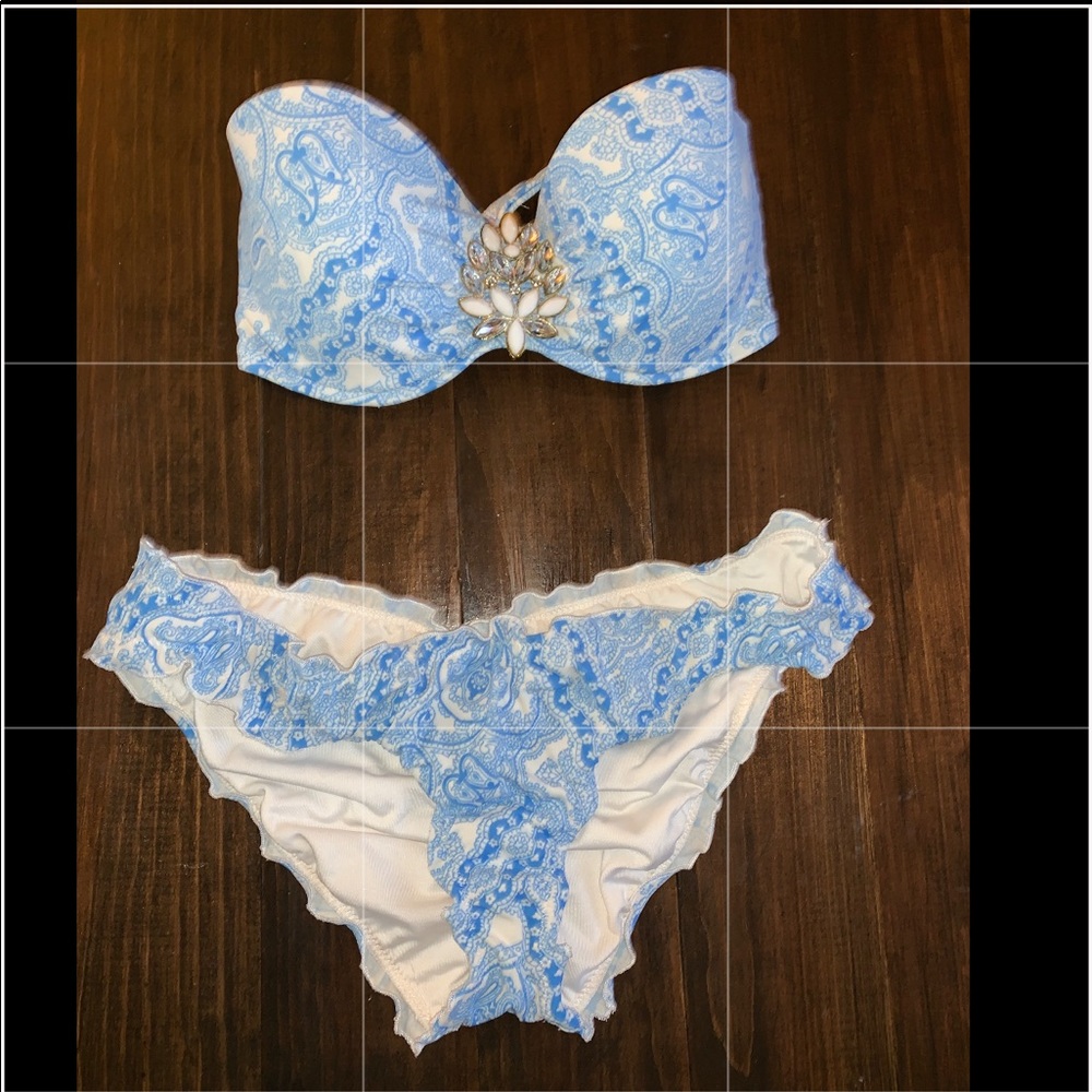 Victoria’s Secret blue paisley bikini